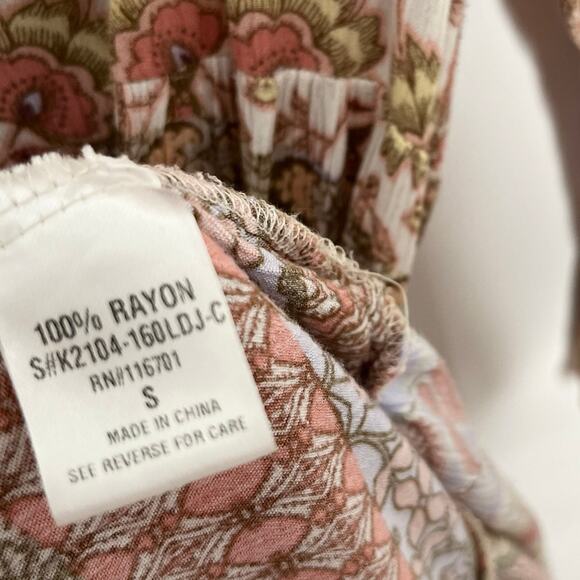 Karlie Womens Patchwork Midi Maxi Dress Small Pink Purple Floral Boho Pockets - Picture 11 of 12